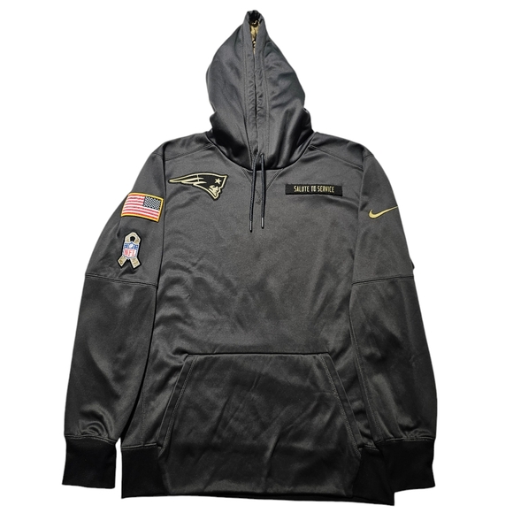 New England Patriots Hoodie Mens Medium Nike Onfield Military Salute to Service - Picture 1 of 11